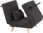 Astoria Chair Bed Grey Boucle Fabric - Image 2