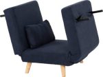 Astoria Chair Bed Navy Blue Fabric - Image 3
