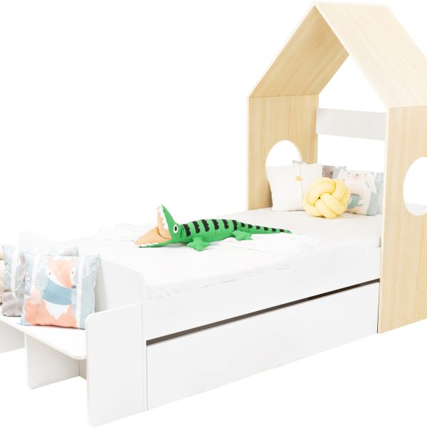Cody 1 Drawer House Bed White Pine Effect