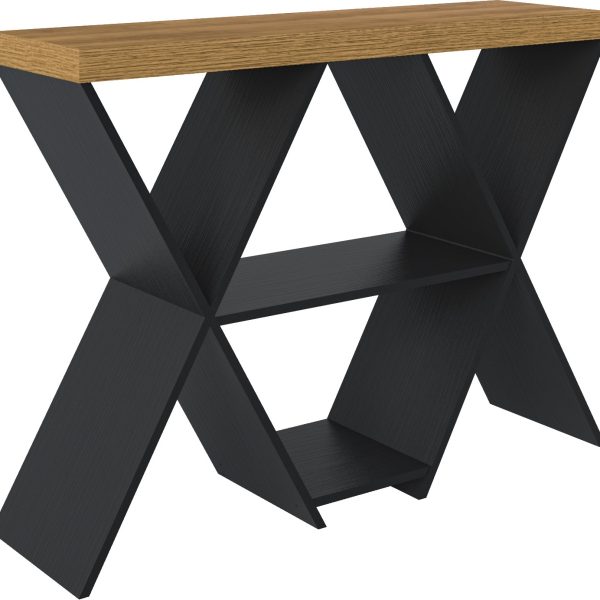 Naples Console Table Black Pine Effect
