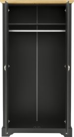 Toledo 2 Door Wardrobe Grey Oak Effect - Image 2