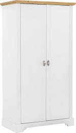 Toledo 2 Door Wardrobe White/Oak Effect