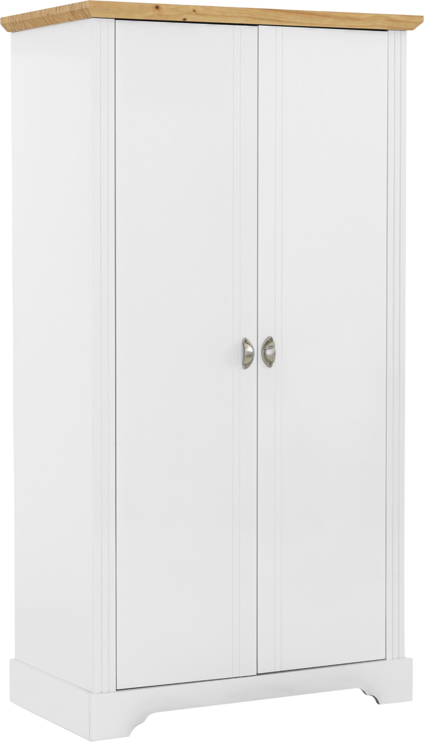 TOLEDO-2-DOOR-WARDROBE-WHITEOAK-EFFECT-100-101-124-01-scaled Toledo 2 Door Wardrobe White/Oak Effect - Image 1