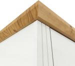 Toledo 2 Door Wardrobe White/Oak Effect - Image 4