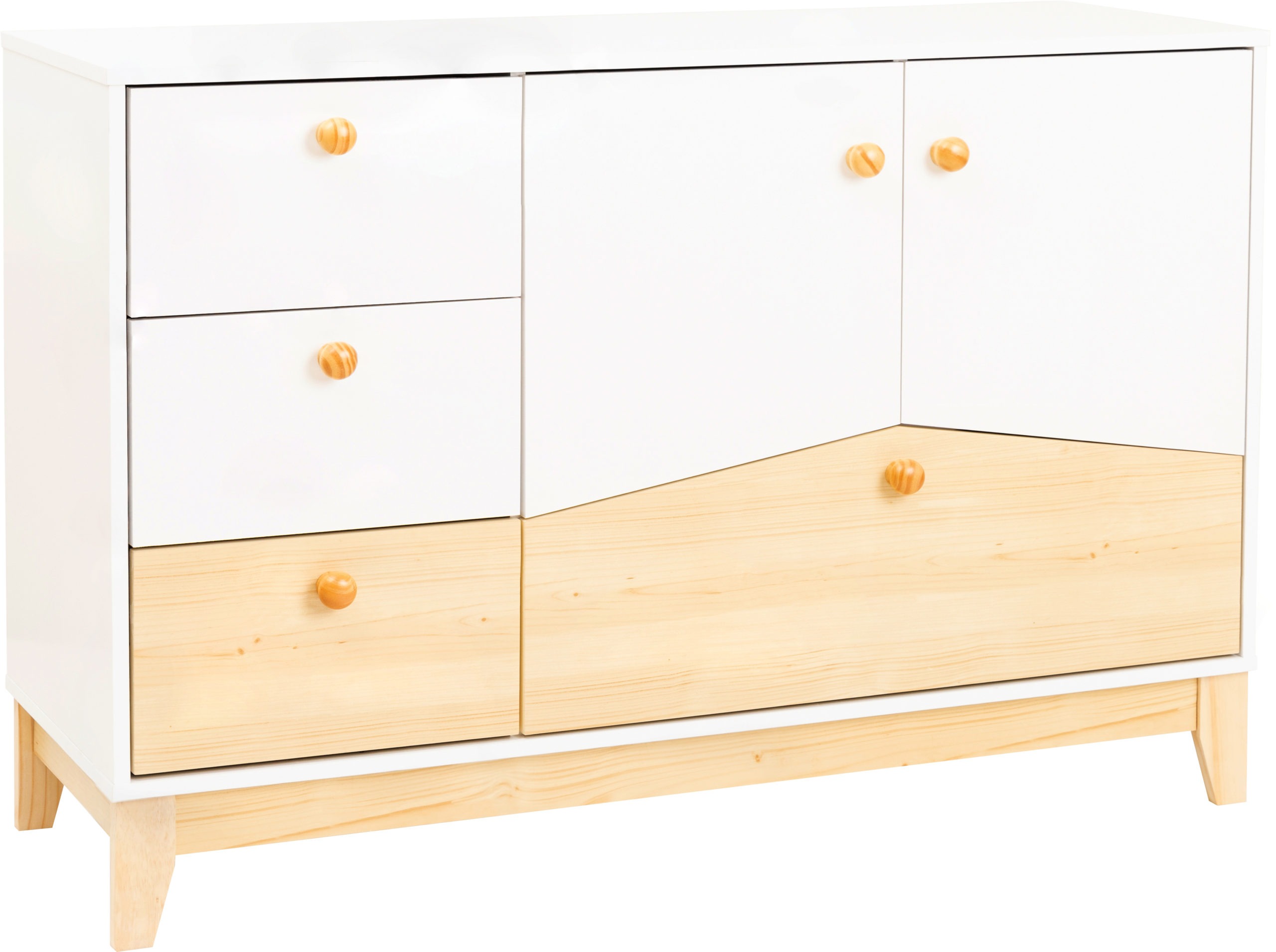 CODY-2-DOOR-4-DRAWER-STORAGE-UNIT-WHITEPINE-EFFECT-2022-100-120-021-F01-scaled Cody 2 Door 4 Drawer Storage Unit White Pine Effect - Image 1