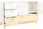 Cody 2 Door 4 Drawer Storage Unit White Pine Effect - Image 2