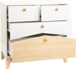Cody 2+2 Drawer Chest White Pine Effect - Image 2