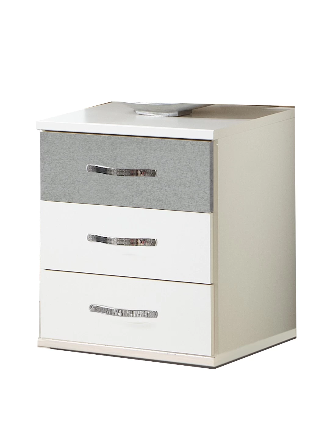 100-1751278387-686263331e36f-w-main.webp DUO 075317 - Grey 3 Drawer Bedside - Image 1