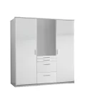 Aachen - White T12618 3 Door Wardrobe - Image 2