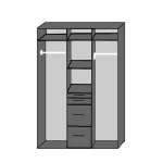 Aachen - White T12618 3 Door Wardrobe - Image 4