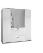 Aachen - White T12619 4 Door Wardrobe