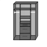 Aachen - White T12619 4 Door Wardrobe - Image 3