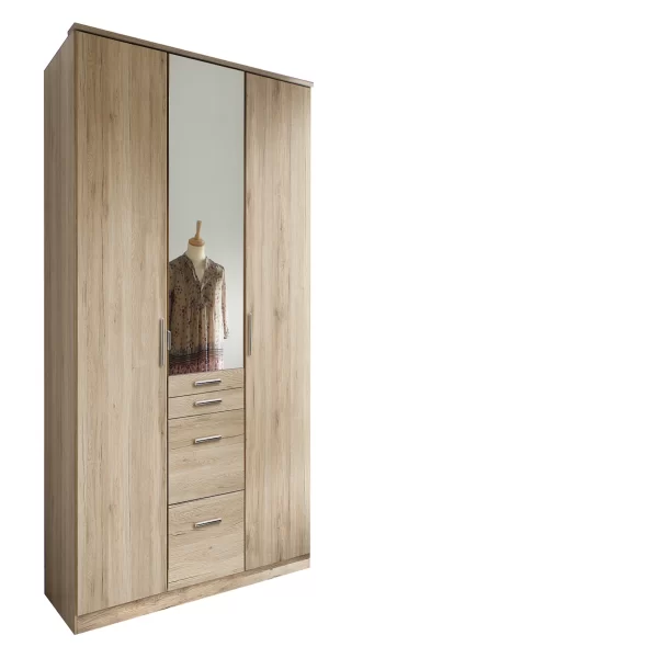 Aachen - Sam Remo Oak T13618 3 Door Wardrobe