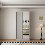 Berlin 2 Door 100CM  Grey sliding wardrobe - Image 2