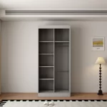 Berlin 2 Door 100CM  Grey sliding wardrobe - Image 5