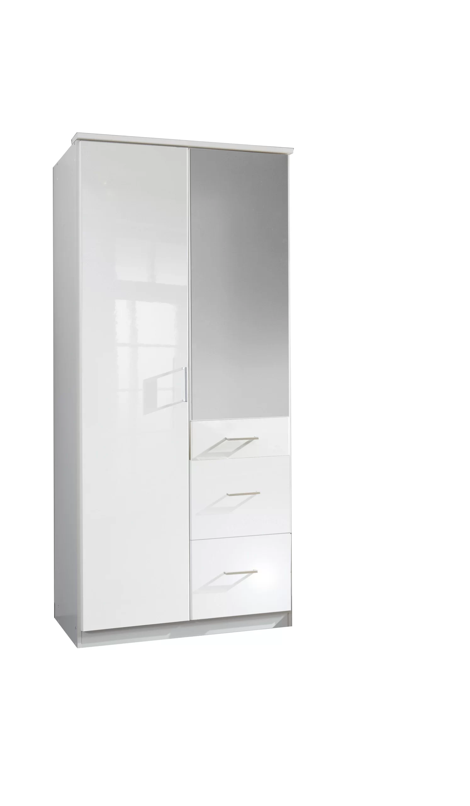 112-1752960664-687c0e9843ba3-w-main.webp Clack - White And white Gloss 2 Door Wardrobe - Image 1
