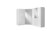 Clack - 243543 White And white Gloss Corner Wardrobe - Image 2