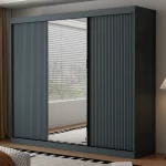 Berlin 3 Door Dark Grey sliding wardrobe - Image 6