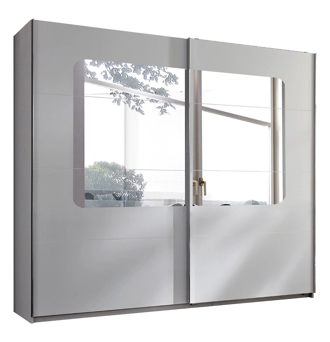 122-1752958748-687c071cb1c9e-w-main.webp Bergen - White and Oak Sliding 270cm wardrobe - Image 1