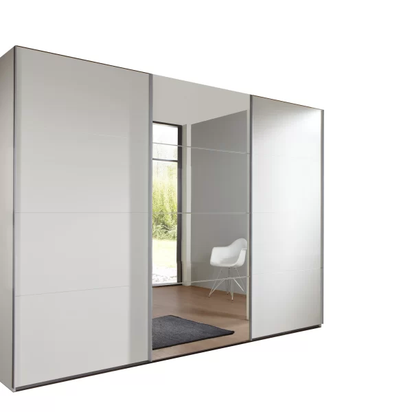 Erine - white 270cm sliding wardrobe