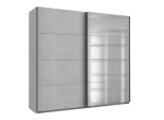 Ernie - white And light grey 225cm 2 door sliding wardrobe