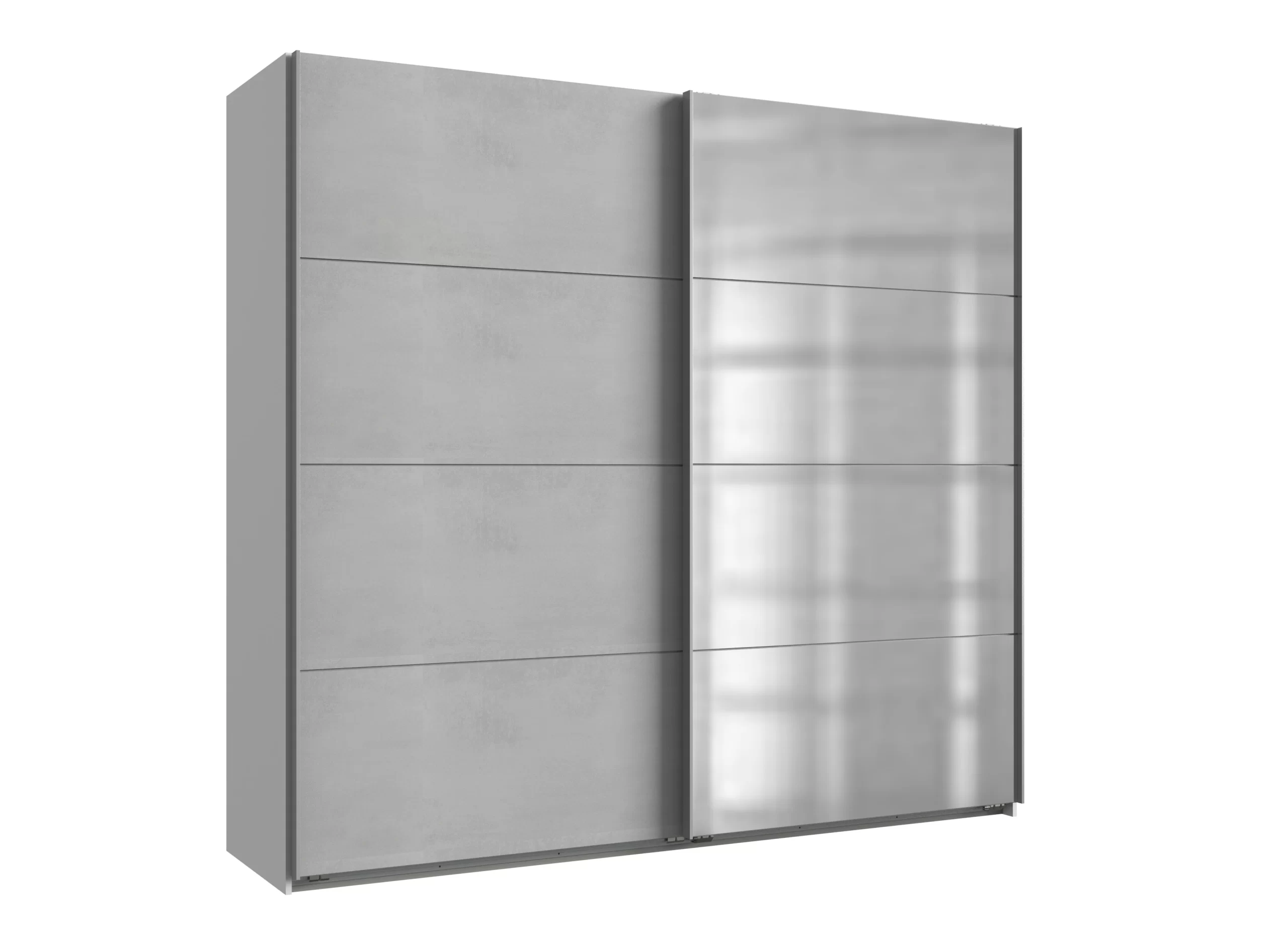 128-1752957526-687c0256360b4-w-main.webp Ernie - white And light grey 225cm 2 door sliding wardrobe - Image 1