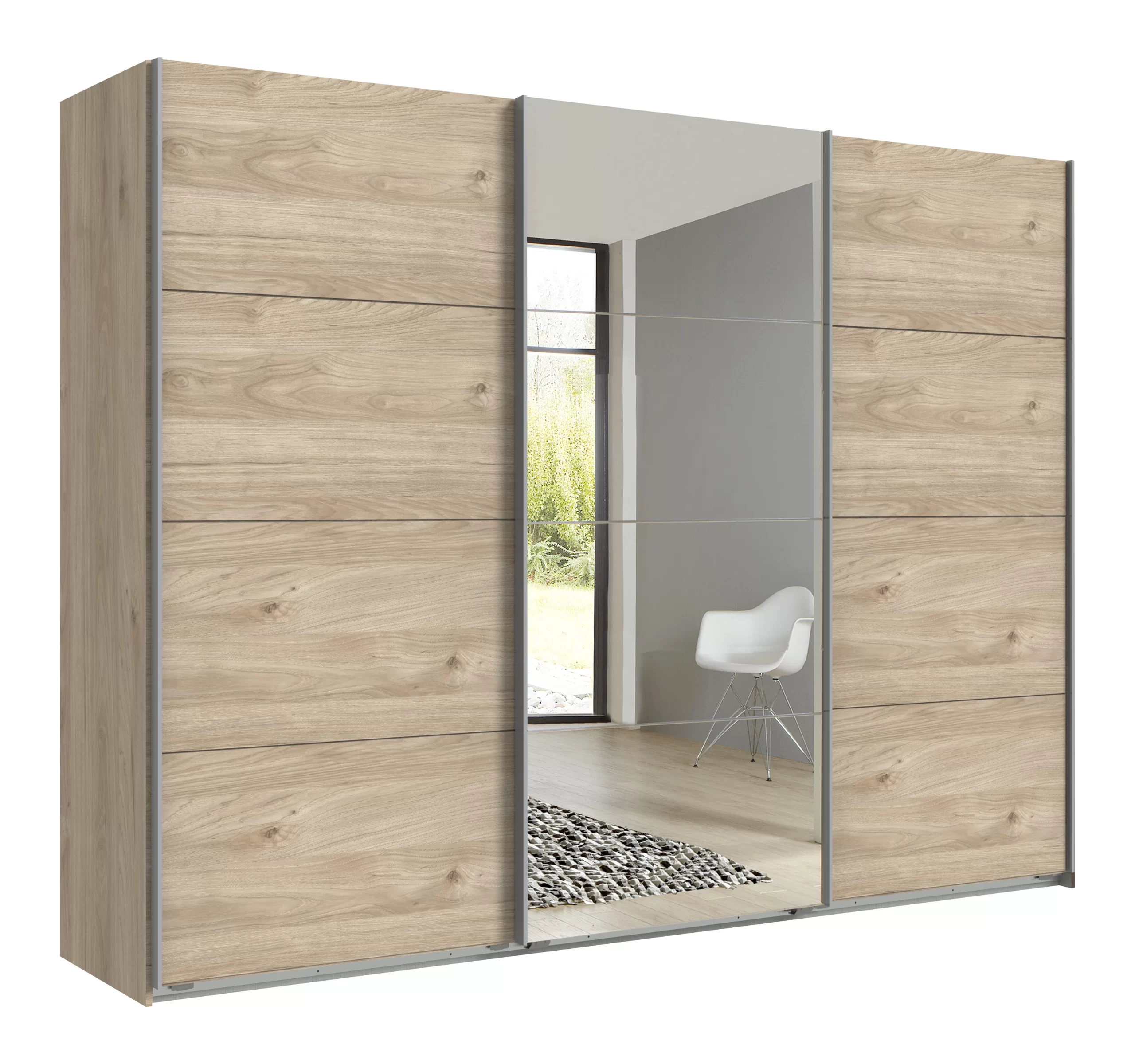 129-1752957235-687c0133204fb-w-main.webp Ernie - hickory oak 3 Door Sliding Wardrobe - Image 1
