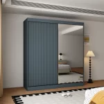 Berlin 2 Door Dark Grey 200CM sliding wardrobe - Image 5