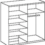 Emden - white 2 door sliding - Image 2