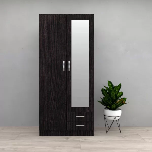 ROMA - Black oak 2 Door wardrobe
