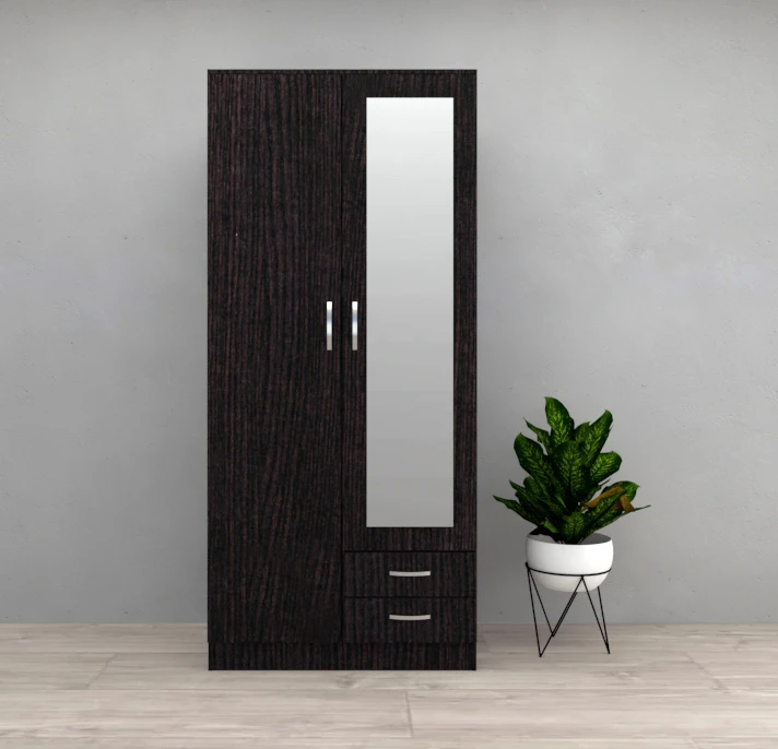 135-1751482626-68658102c8e09-w-main.webp ROMA - Black oak 2 Door wardrobe - Image 1