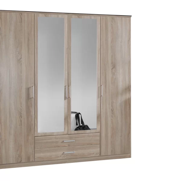 Osaka 112453 4 Door 2 Drawer+2 Mirror oak