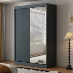 Berlin 2 Door Dark Grey 150CM sliding wardrobe - Image 10