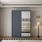 Berlin 2 Door Dark Grey 150CM sliding wardrobe - Image 12