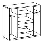 Denver - planked oak And graphite 4 Door Wardrobe - Image 2