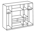 Denver - planked oak And graphite 5 Door Wardrrobe - Image 2