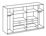 Denver - planked oak And graphite 6 door wardrobe - Image 2