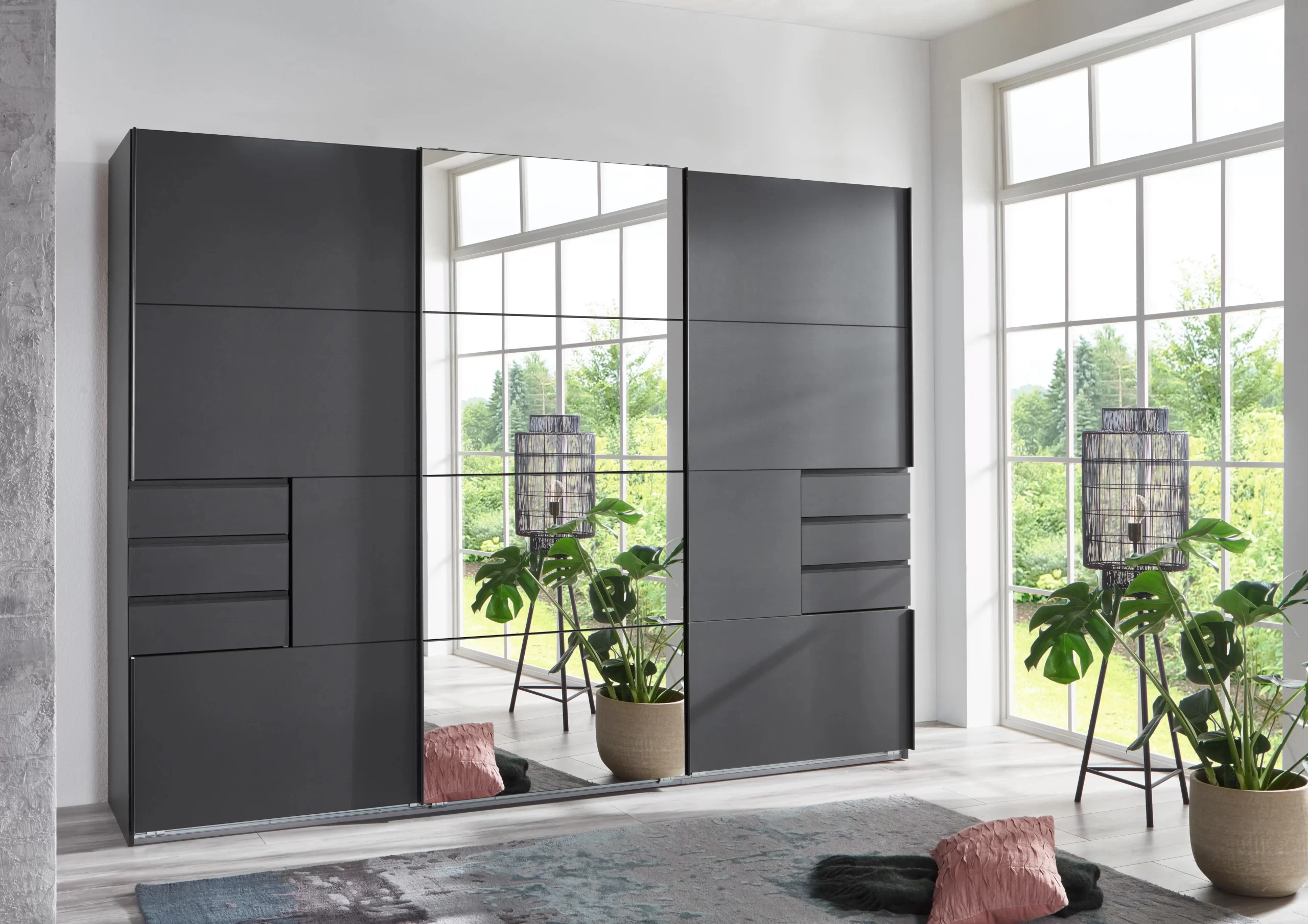 147-1752689671-6877ec0784cce-w-main.webp Saigon - Graphite 3 door 1 Mirror wardrobe - Image 1
