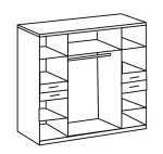 Vegas - planked oak And graphite 4 door wardrobe - Image 2