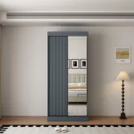 Berlin 2 Door Dark Grey 100CM sliding wardrobe - Image 5
