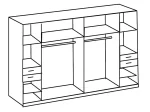 Vegas - planked oak And graphite 5 Door Wardrobe - Image 3