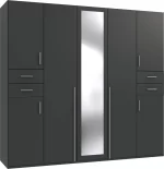 Vegas - Graphite 5 Door Wardrobe