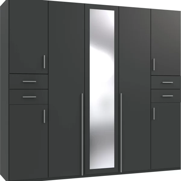 Vegas - Graphite 5 Door Wardrobe