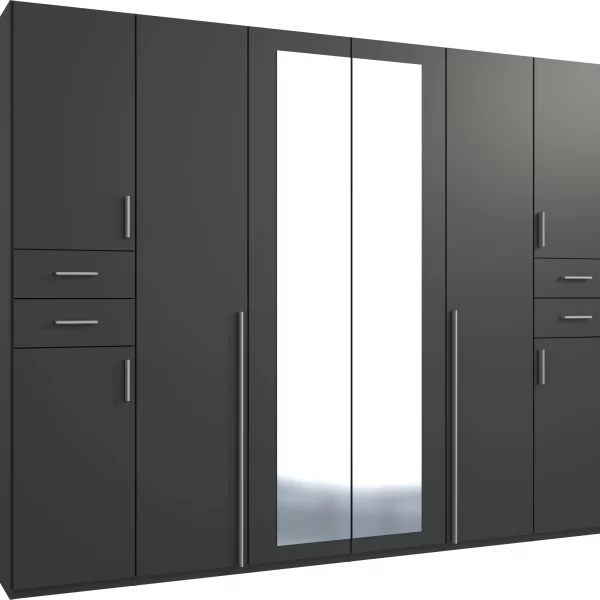 Vegas - Graphite 6 Door Wardrobe
