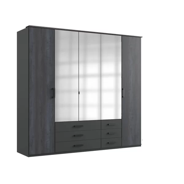 Goeteborg - Graphite 5 Door Wardrobe