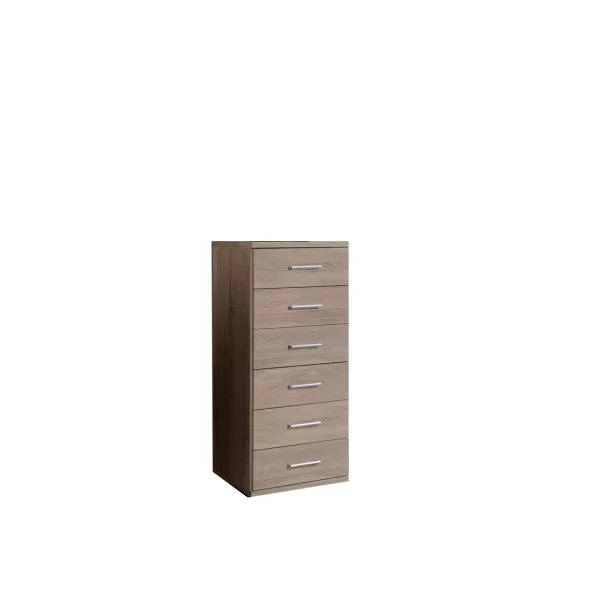 Osaka 112318 Narrow 6 Drawer Chest oak