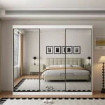 Oracle 3 Door Full Mirror 250CM  sliding wardrobe - Image 6