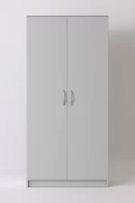 venice - grey 2 door wardrobe