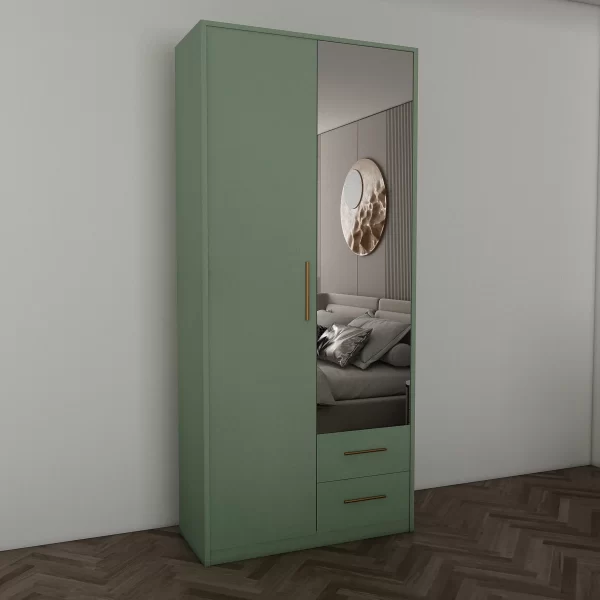 Swindon Green 2 Door Wardrobe