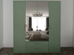 Swindon Green 4 Door 180cm Wardrobe